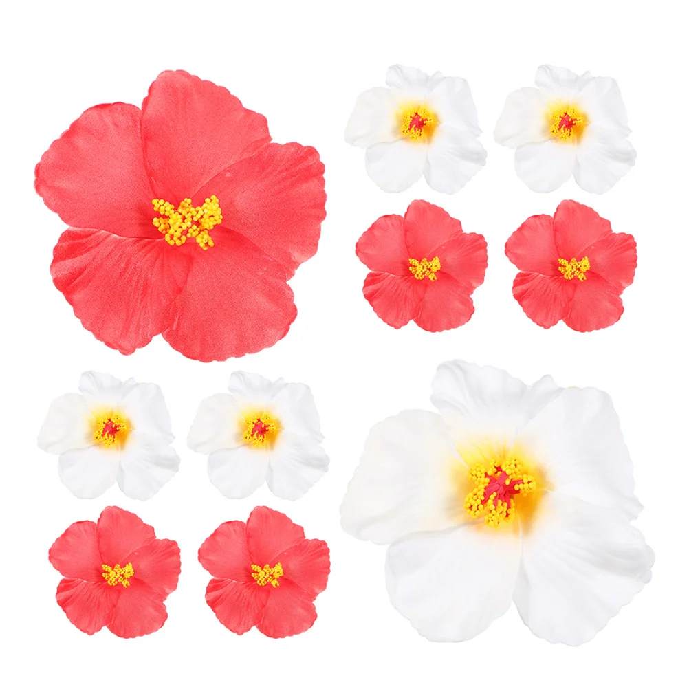 

10Pcs High Realism Artificial Tropical Flowers Hawaiian Party Decor Faux Flowers for Luau Birthday Celebration