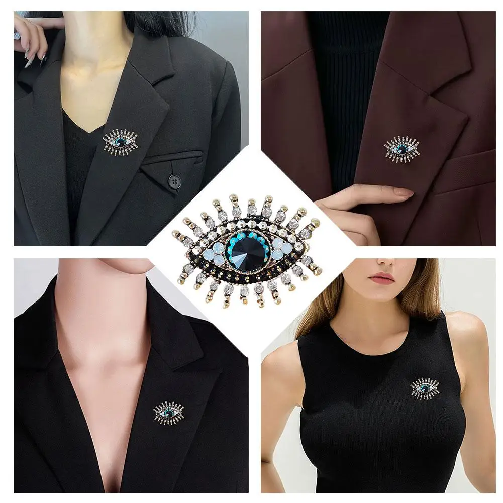 Retro Brooch For Men Women Fashion Demon Eye Brooches Pins Jewelry Accessories Party Gifts 2024 New Trend Cool Thing V1G0