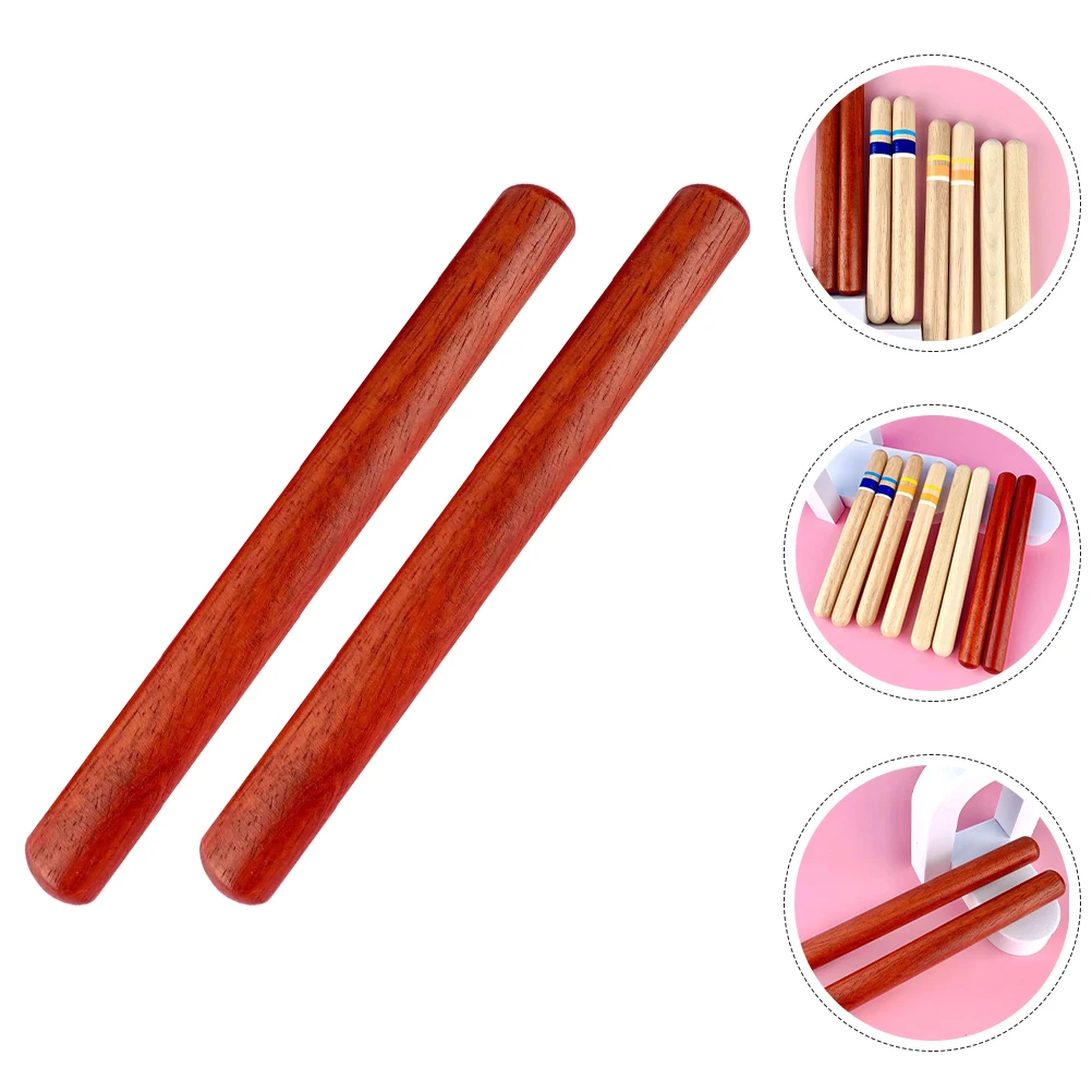 

2pcs 1 Pair Wooden Rhythm Sticks Percussion Instrument Music Sticks Durable Wood Stick Musical Rods Educational Development Tool
