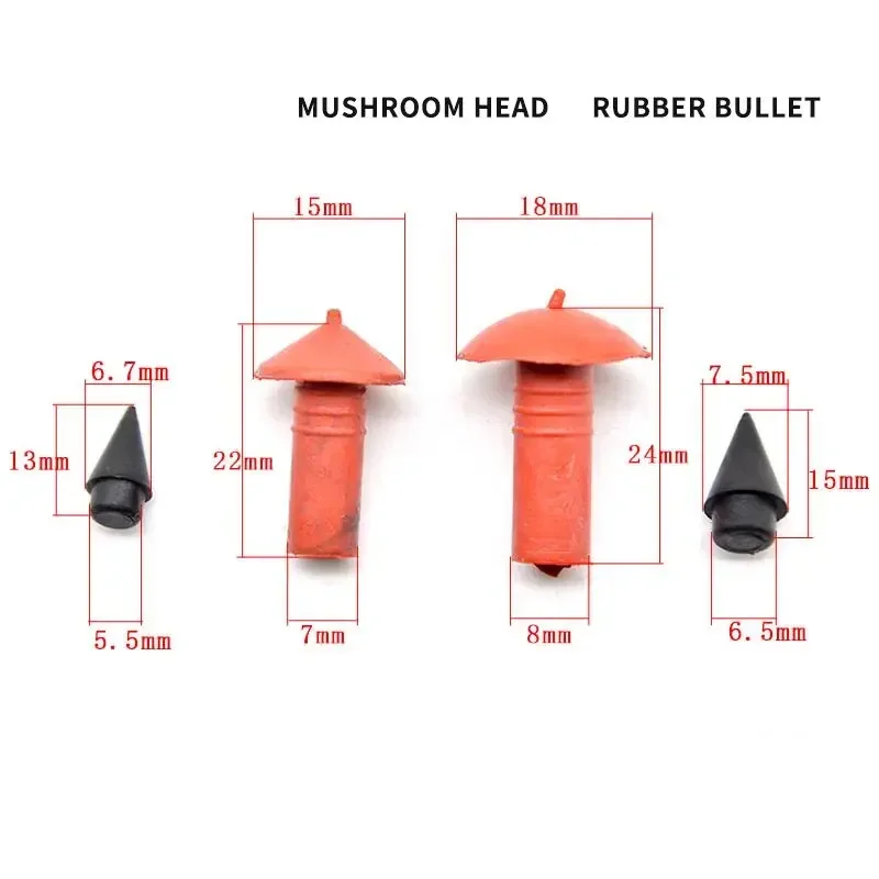 90Pcs Universal Mushroom Shaped Tubeless Tire Repair Insert Sockets Plugs Red Black 7mm 8mm Tire Repair Rubber Bullet for Car