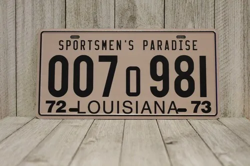 Réplica de la placa de matrícula de Louisiana de la autopsia de Jaws, letrero de metal para garaje o man cave