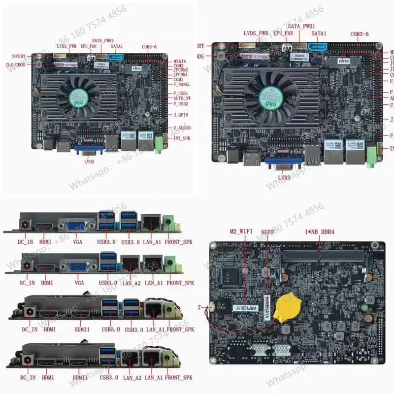 for Yansheng M828SL Industrial Control Main Board 3.5 Inch Mini ITX Motherboard Dual LAN 6 COM Ports Embedded System