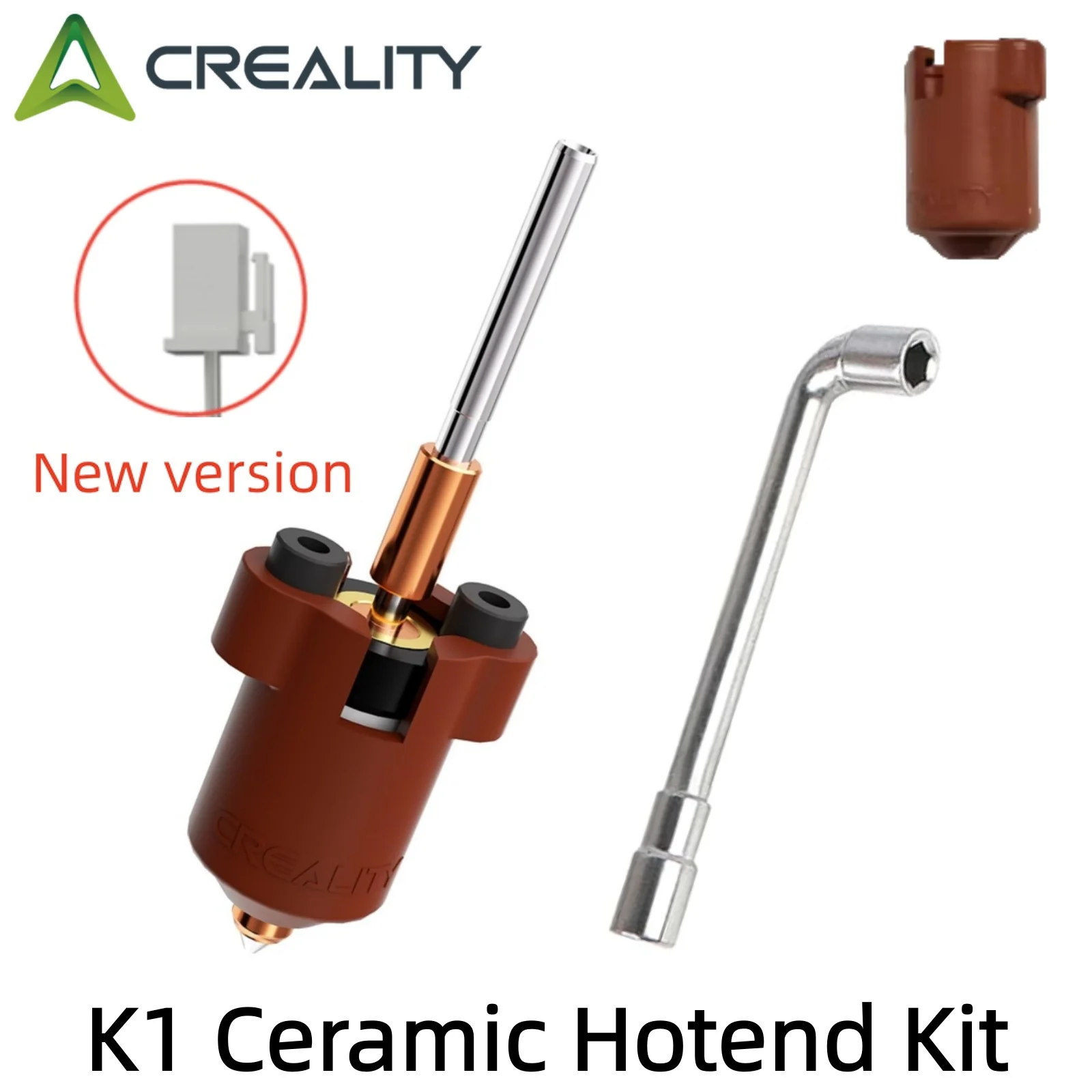 

Creality K1 Ceramic Hotend Kit -Quick Swap Nozzle All-Metal Integrated Extruder Hot End Replacement for K1 MAX, K1C 3D Printer