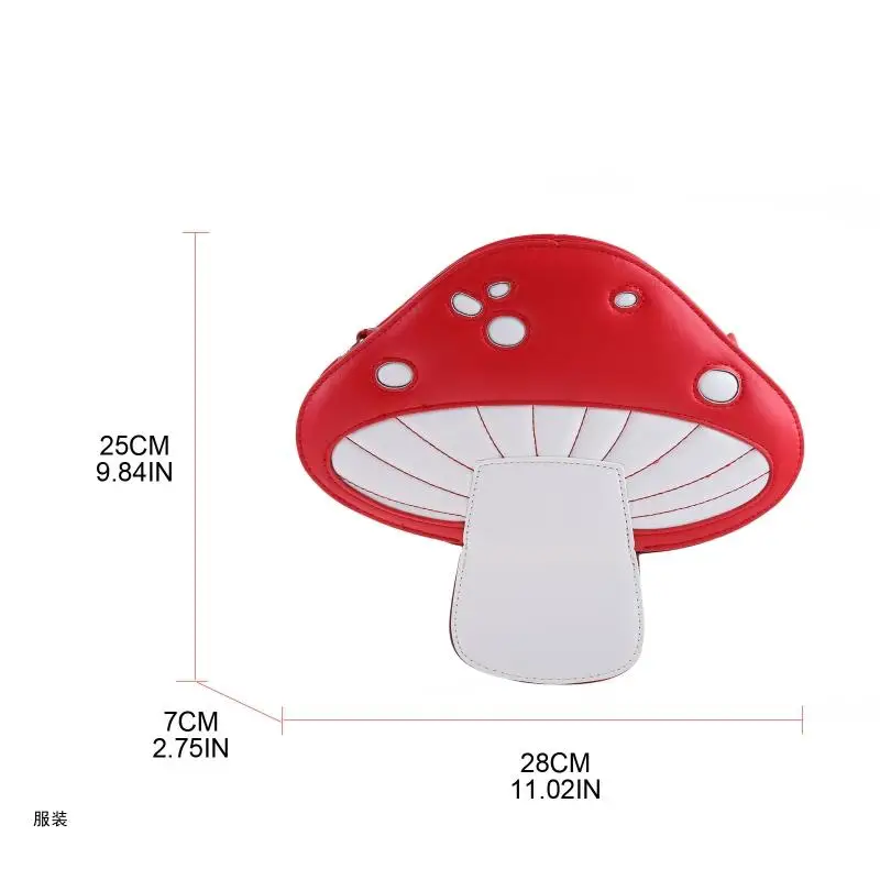 D0UD Lovely Mushroom Shaped Bags for Women Crossbody Handbag Summer Shoulder Bag