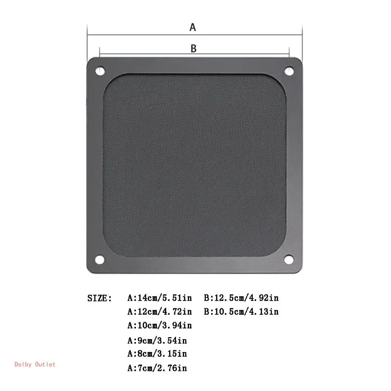 Filtro poeira para resfriamento chassi pc, magnética pvc, capa ventilador, filtro poeira, antipoeira