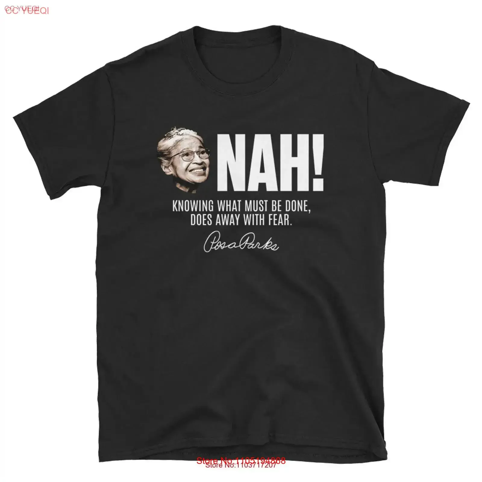 Rosa Parks T Shirt 1955 Nah Quote Black History Month vintage Washed Top For Everyday Wear streetwear Versatile Soft Breathable