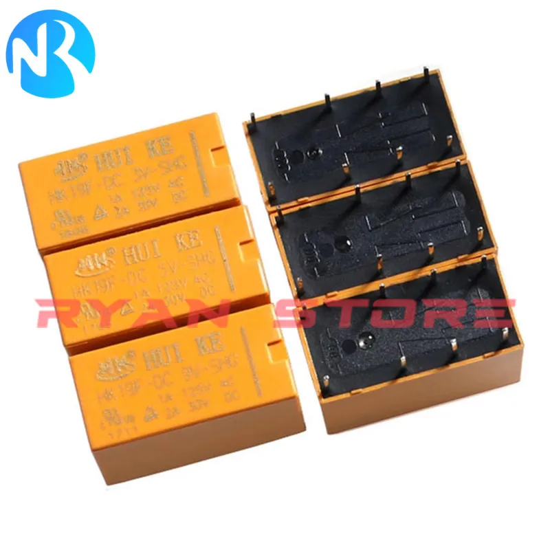 5PCS 100% New Relays HK4100F HK19F DC3V 5V 9V 12V 24V SHG 8Pin 6Pin 2A / 3A HK4100F-DC5V-SHG HK19F-DC12V-SHG HK19F-DC5V-SHG