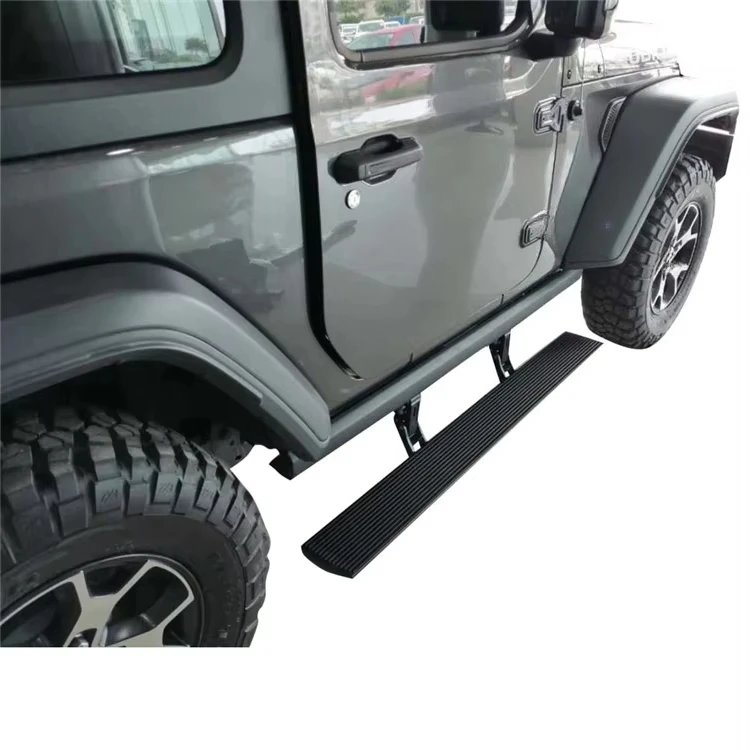 Автоматические выдвижные электрические боковые подножки для Jeep Wrangler JK JL 4-дверный, из алюминиевого сплава, с электроприводом, приветственные подножки.