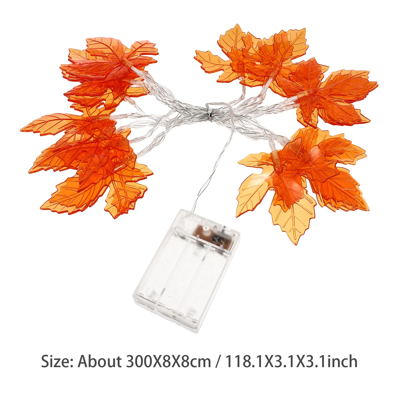 1 قطعة مابل ليف مصباح سلسلة ضوء برتقالي في الهواء الطلق داخلي سلسلة أضواء الزخرفية لمهرجان عيد الشكر هالوين ساحة الحفلات