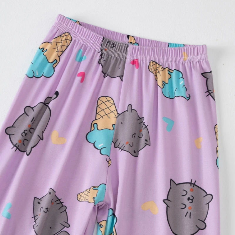 3-teiliges Set aus Sommer-Kurzarmshirts, Shorts und Hosen für Jungen und Mädchen, bunter, lässiger, bedruckter, süßer Anzug – Detail 13