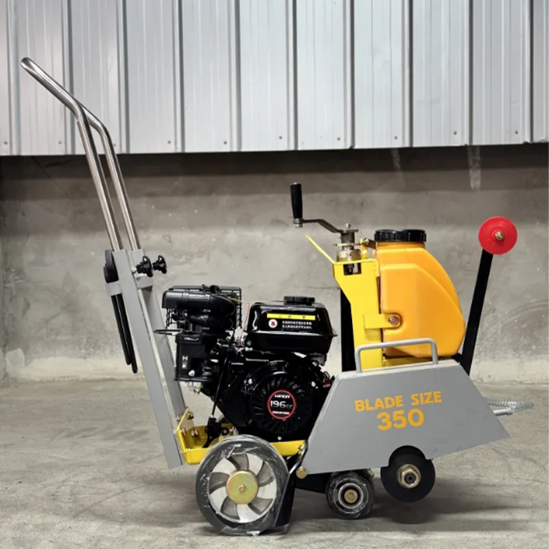 Concrete Cutter 350mm 14 Blade Road Cutting Machine Petrol Floor Saw Asphalt Concrete Saw 196cc Engine Portable Walk Behin
