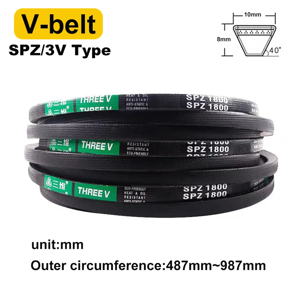 

Type SPZ 3V Rubber V Belt Narrow Transport Strap Drive Conveyor Belts Outer circumference: 487mm-987mm