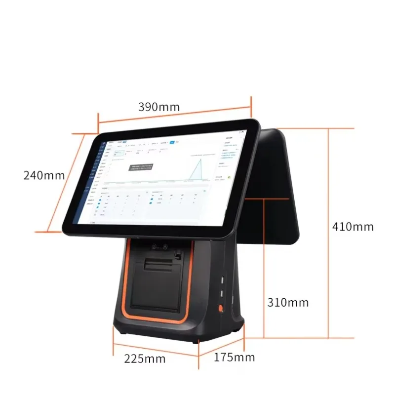 2025/أندرويد 11 سطح المكتب كور i3 i5 i7 ويندوز 10 البيع بالتجزئة pos 15 بوصة 80 مللي متر طابعة تسجيل النقدية الإلكترونية مع الماسح الضوئي