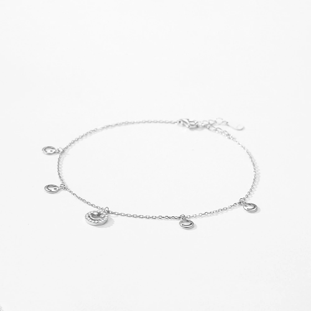 PuBang Fine Jewelry Real 925 Sterling Silver High Carbon Diamond Smile Bracelet for Women Anniversary Wedding Gift Free Shipping