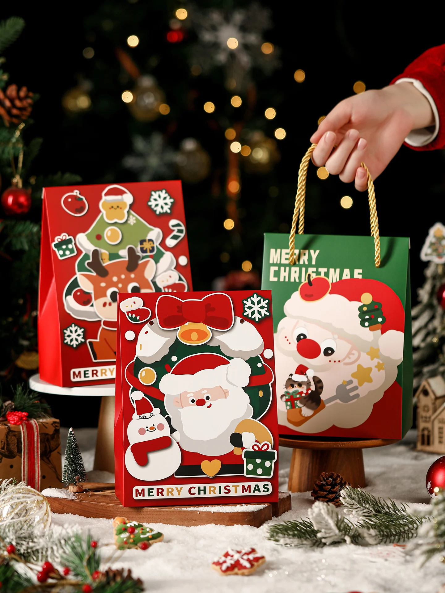 

Подарочная коробка для рисования Cisas, милая маленькая ручная сумка для мальчиков и девочек, детская креативная коробка Emp, праздничная универсальная красная белая сумка