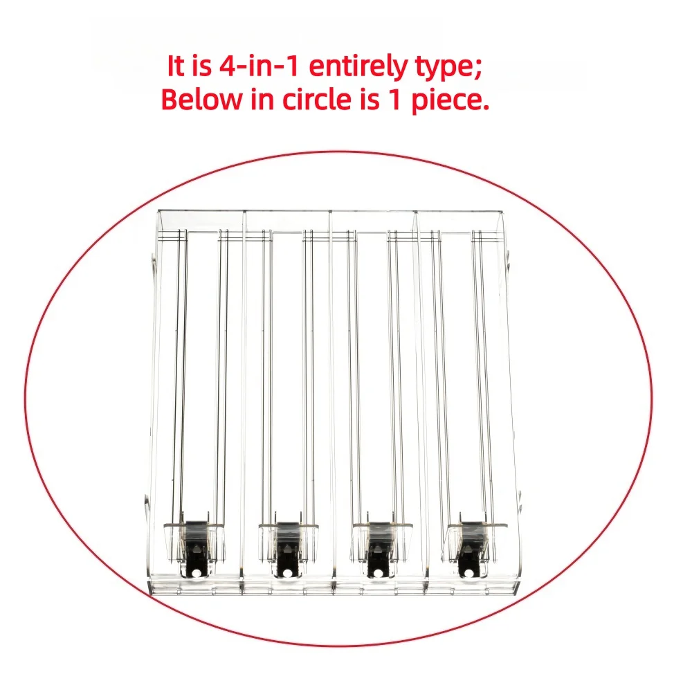 2pcs Plastic Commodity Refill Pusher Cigarettes Automatic Propulsion System Entirely 4-in-1 for Retail Supermarket Shelf Rack