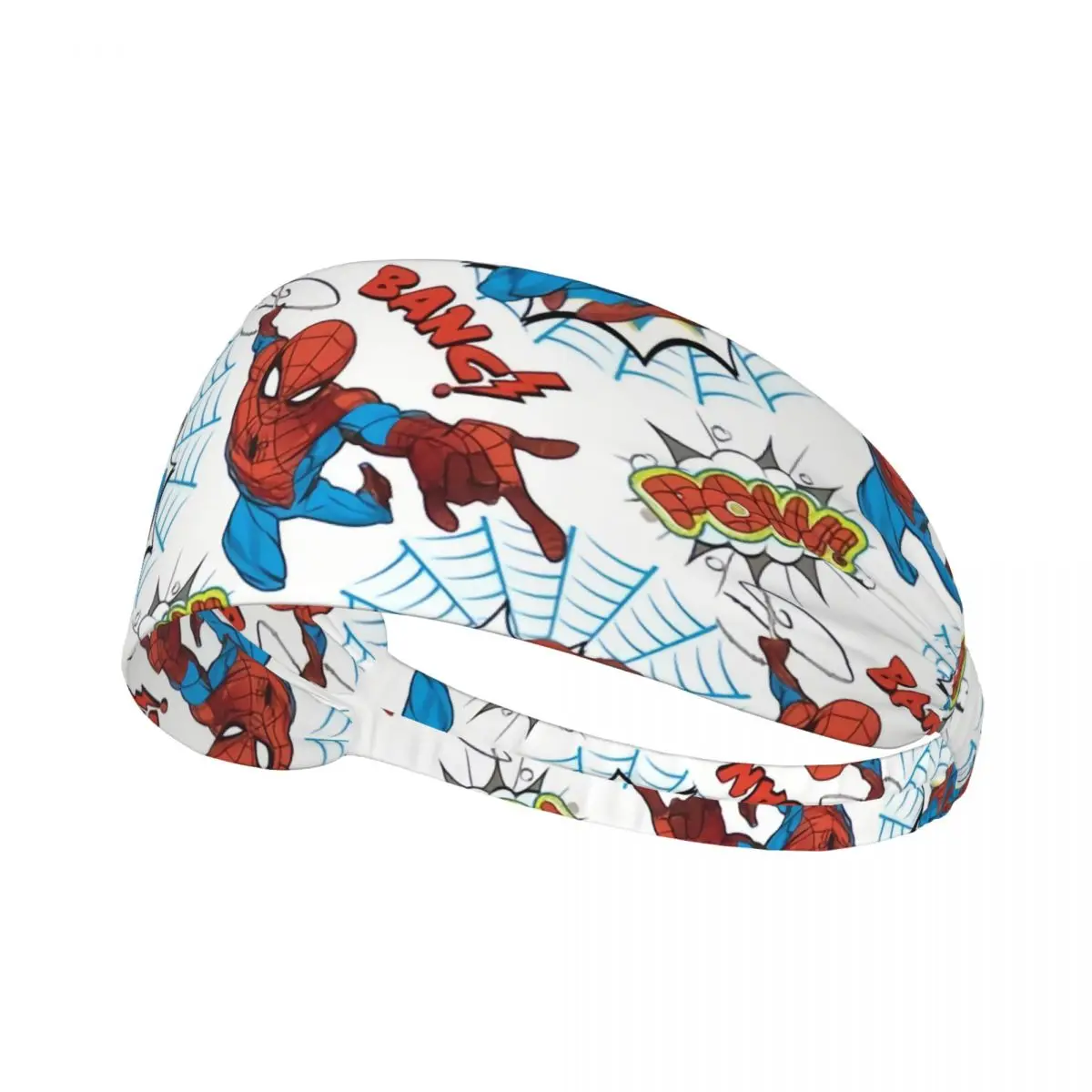 

Custom Cartoon Spider Man Sports Sweatbands for Yoga Comic Animated Quick Drying Headband Women Men