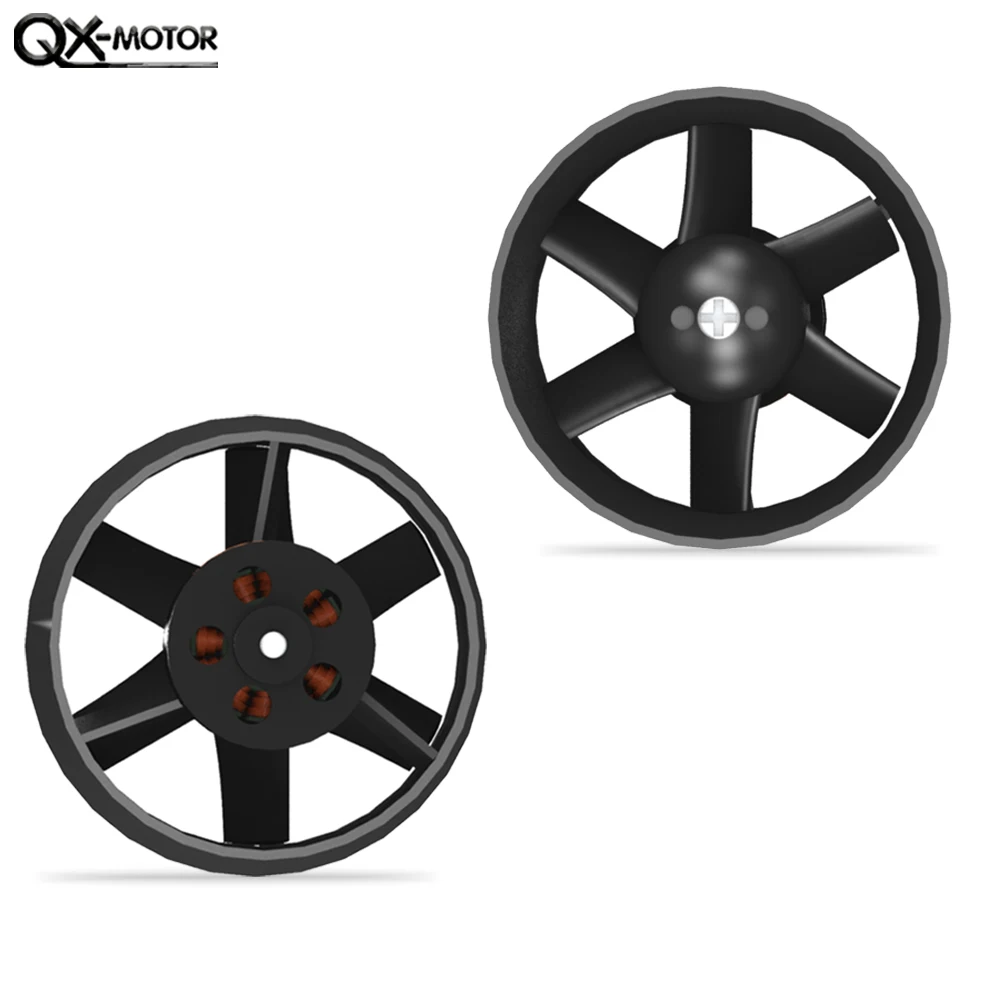 QX-MOTOR 30mm EDF ventilador de conducto de 6 aspas con Motor sin escobillas QF1611 uso 20A ESC / 40A ESC para piezas de drones multirotor RC piezas de juguete