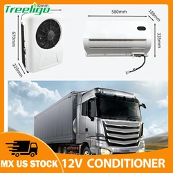 Treeligo Cooling 12V/24V Cooling Car Electric Parking Air Conditioner 12000BTU Split Air AC Unit For Truck Caravan Camper Van RV