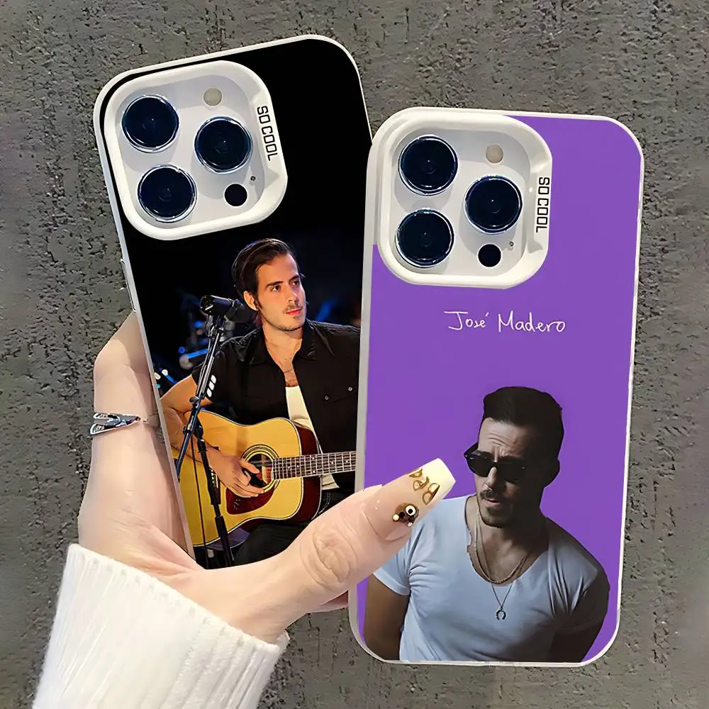 

Singer J-Jose M-Madero Phone Case For iPhone 17,16,15,14,13,12,11,Pro,XS,Max,Plus,Mini,SE White Candy Matte Shockproof Cover