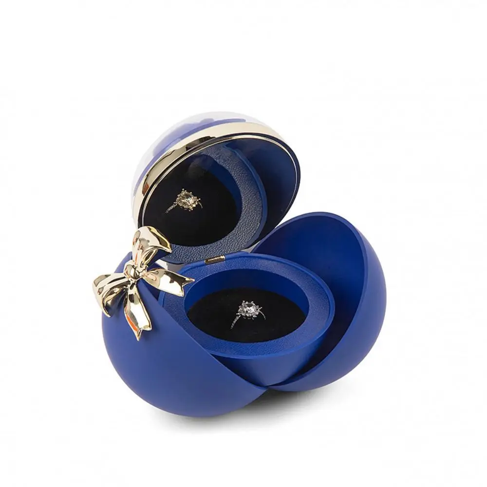 Eternal Rose Magnetic Bow Jewelry Box Engagement Ring Jewelry Storage Box Wedding Ring Case Organizer Ring Display