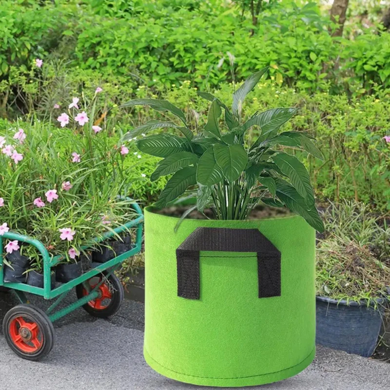 

Сумка для выращивания растений на галлон с ручками Нетканый материал Сумка для посадки овощей Горшок для выращивания растений Сумка для выращивания садовой фермы Сумки для цветов