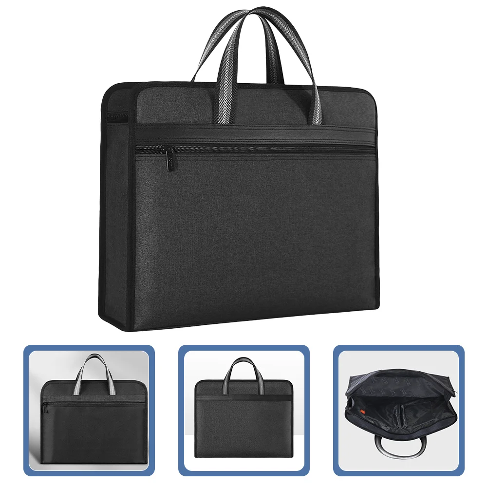 

Multilayer Zipper Bag Canvas Document Organizer Secure Closure Portable File Tote Bag For Women File Folder Organizer Receipt