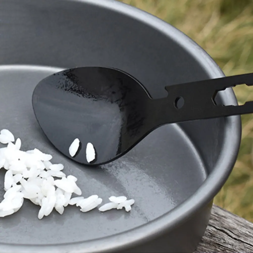 

2Pcs Spork Fork Bottle Opener Stainless Steel Outdoor Tableware Camping Utensils Multi Tool Portable Cutlery Picnic Lightweight