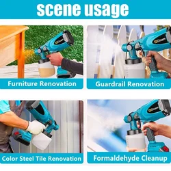 Multifunction Wireless Spray Gun Electric Spray Gun Household Electric Paint Sprayer For Makita 18V Li-ion Battery BL1830 BL1815