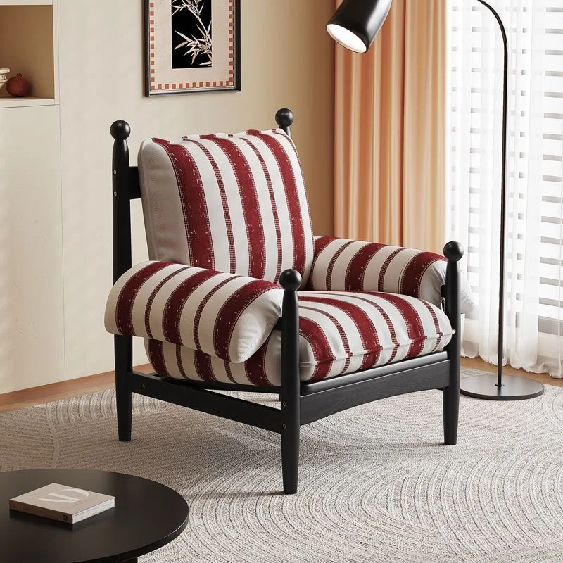 Antique Style Chigu Leisure Chair French Retro Middle Ages Designer Home High Backrest Removable Washable Light Luxury Chair