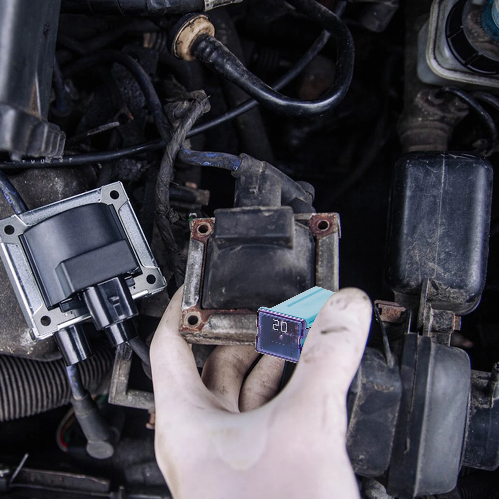 

10pcs 20A-60A Car Boxes Mini Jcase Fuse Assortment For Trucks Suvs Rvs Automotive Replacement Fuse Box Kit Sturdy Plastic