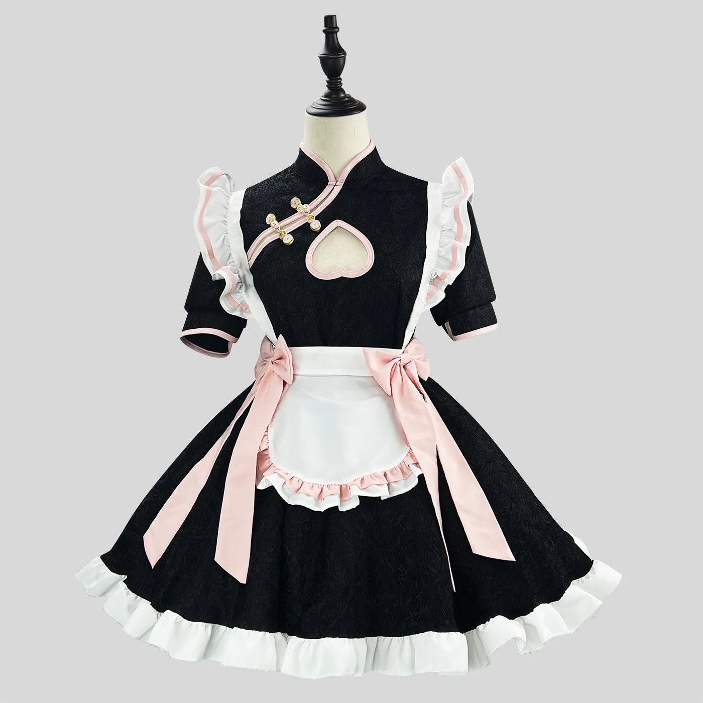 Chinese Style Maid Outfit Lolita Cosplay Hollowed Out Design Black Maid Uniform Set Halloween Party Role Play Maid Fancy Dress - AliExpress 200000532 Chinese Style Maid Outfit Lolita Cosplay Hollowed Out Design Black Maid Uniform Set Halloween Party Role Play Maid Fancy Dress - AliExpress 200000532