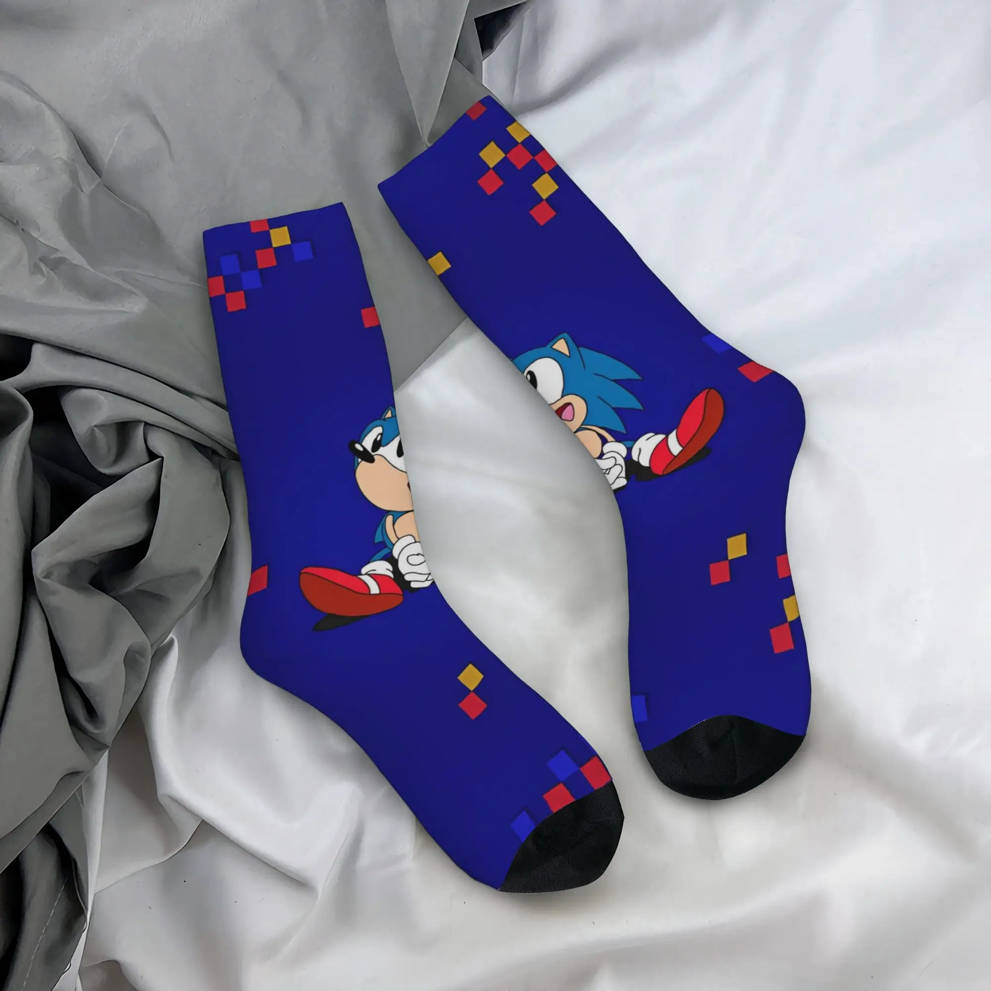 Autumn Winter Fashion Men's Women's S-Shadow The Hedgehogs Socks  Breathable Basketball Socks