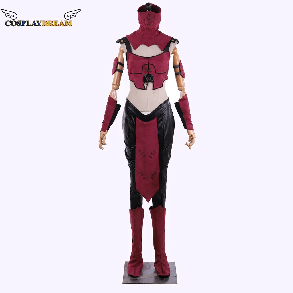 Game Mortal Kombat Mileena Cosplay Costume Outfits Mileena Sexy Combat Suit With Mask Set Women Halloween Carnival Clothing