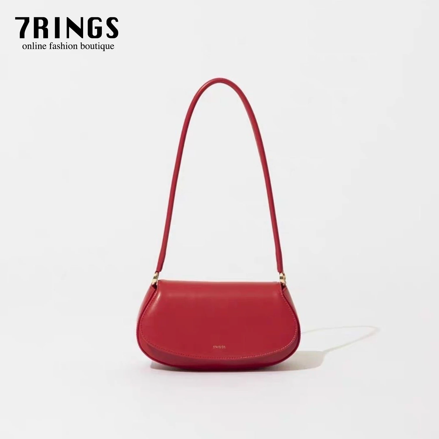 

7rings Trendy Style Korea Fashion Design Flip Leather Shoulder Bag for Women High Quality Chic Style Underarm Bag Female