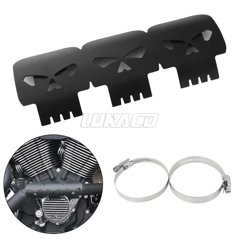 Universal Motorrad Auspuff Hitzeschild Abdeckung Schalldämpfer Schutzfolie Moto Zubehör Fit Für Harley Honda Yamaha Custom