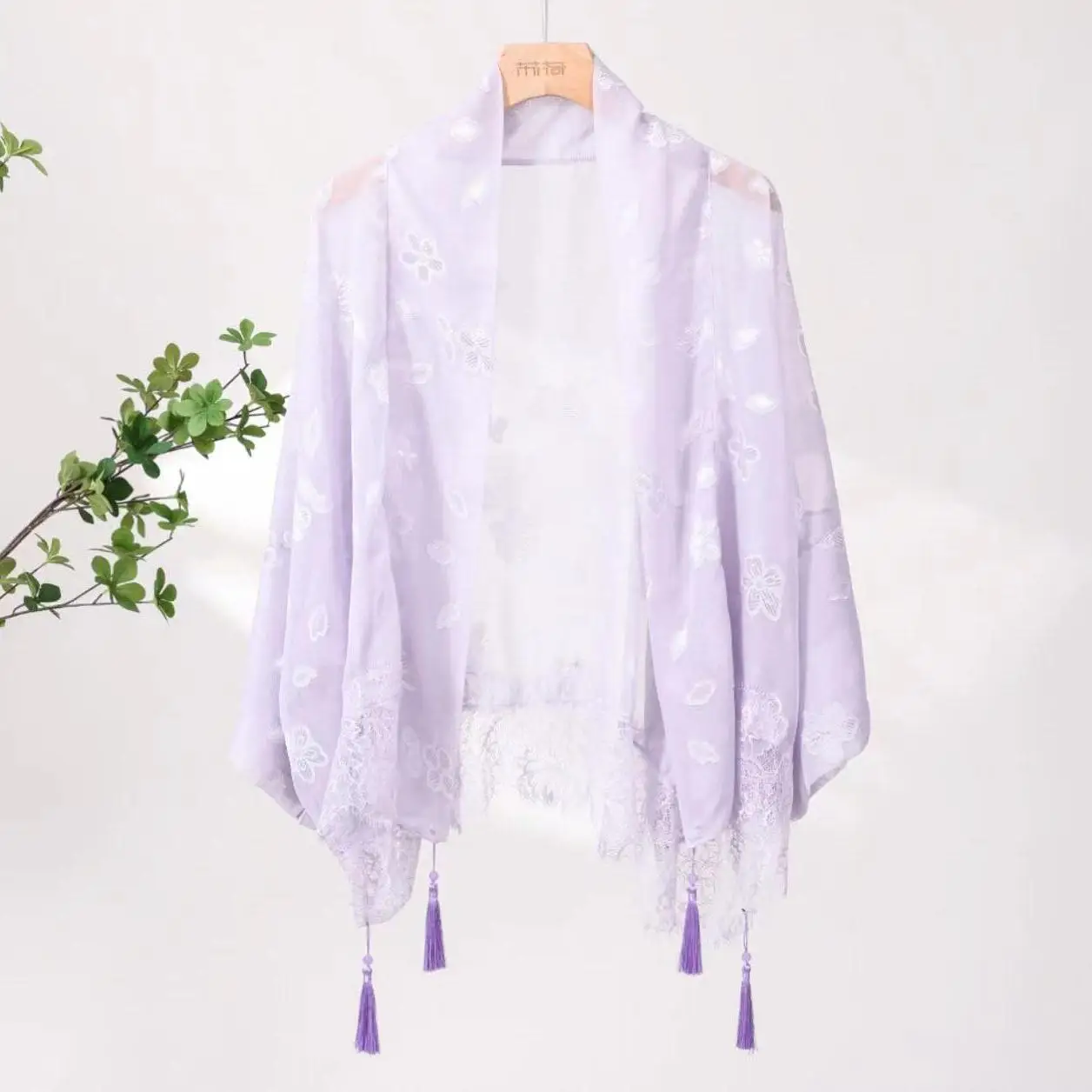 

Summer new Chinese style fringed shawl women thin fashion outer wear matching cheongsam air conditioning room cardigan cloak P1