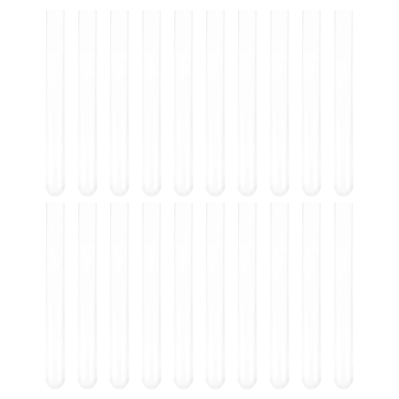 

20 Pcs Sampling Tube Clear Test Tubes Vial Wide Plastic Vials Empty Transparent