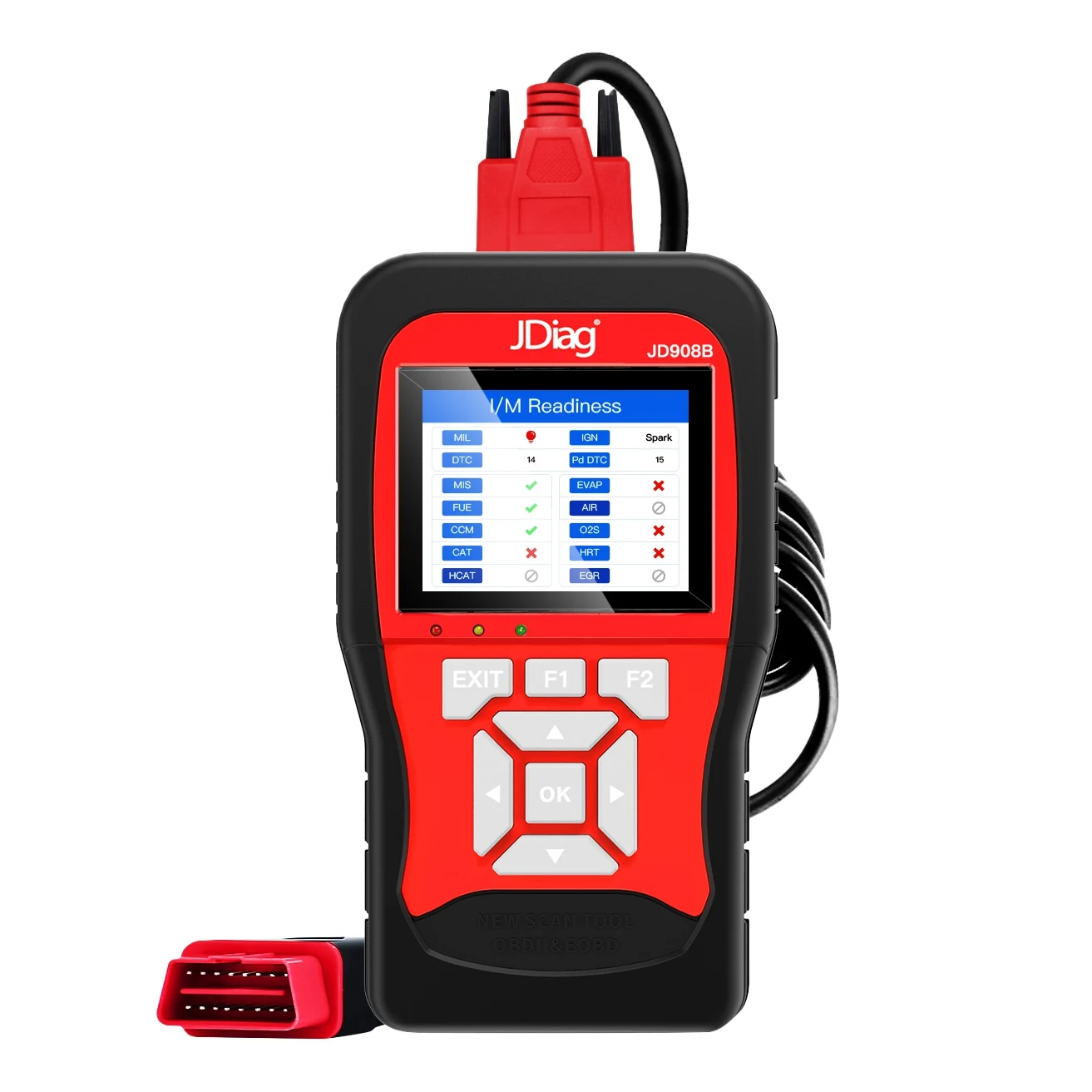 

Jdiag Car Battery Tester 12V 100 to 2000CCA+OBD2 Scan Tool Battery Tools Intelligent Dual System Diagnostic Tool JD908B