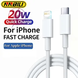 NNBILI PD 충전기 케이블, 아이폰 14, 13, 12, 11 프로 맥스, 8 플러스, USB C 타입, 고속 충전 데이터 라인 액세서리, 20W