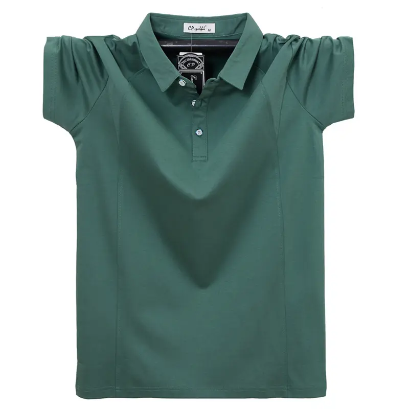 Summer Short Sleeve Polo Shirts Men Plus Size 7XL Solid Color Casual Fashion Stretch Polo Shirt Male Big Size 7XL - Image 8