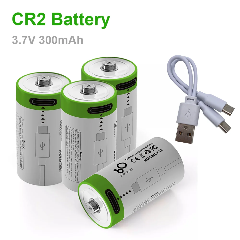 2-10 Uds 3,7 V CR2 300mah batería recargable de iones de litio, cámara digital, seguridad GPS, equipo médico hecho una batería especial