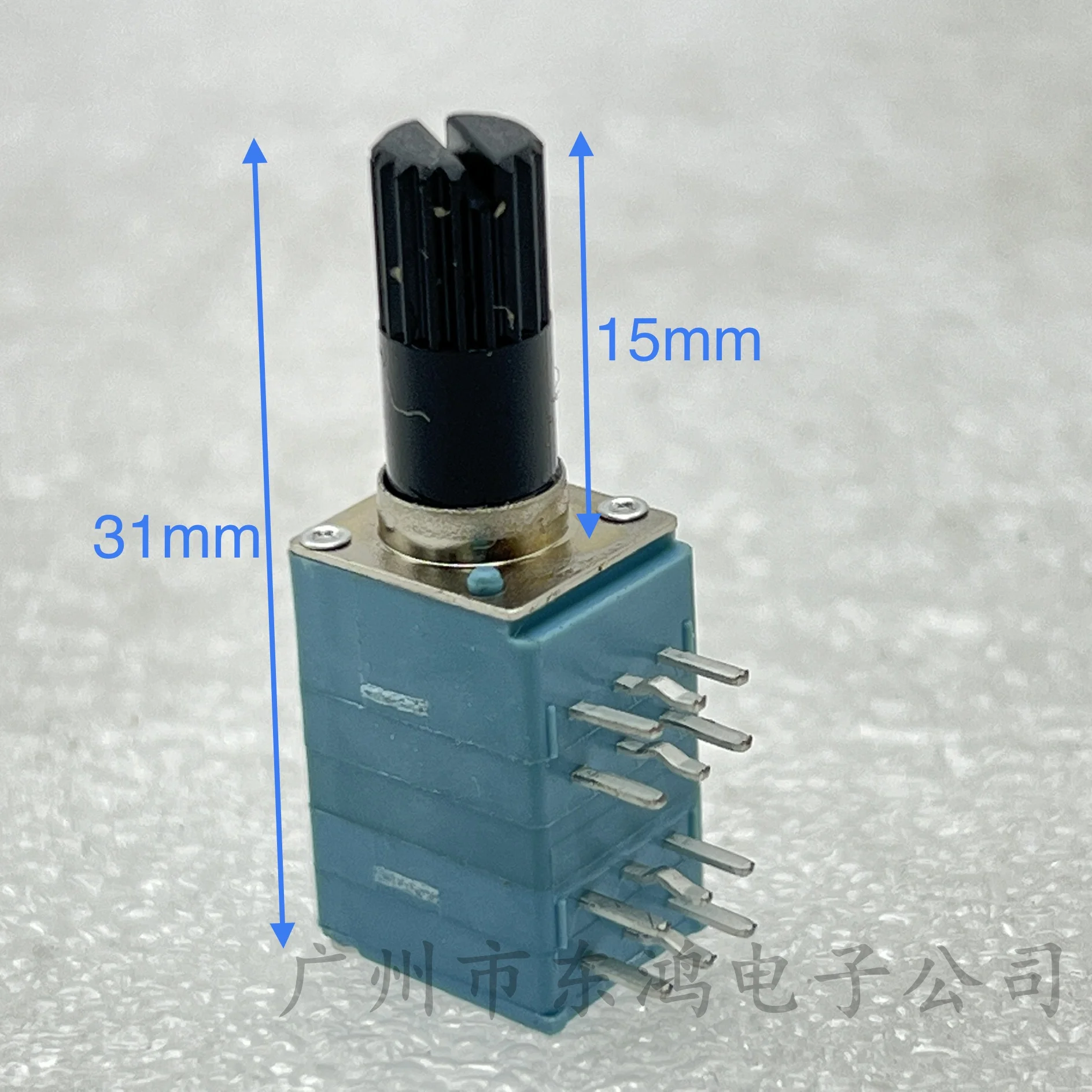 donghong 2 PCS Korean plastic RK097 quadruple adjustable potentiometer C100K volume adjustment resistance shaft length 15MM