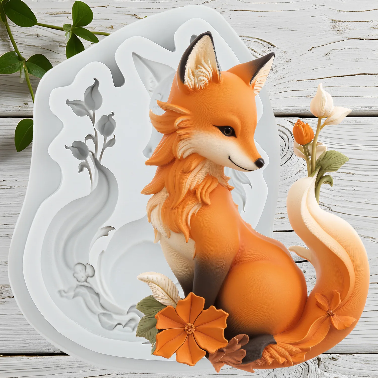 Animal Fox Silicone Molds Fox Fondant Cake Decorating Tools Cupcake Topper Chocolate Candy Resin Mold