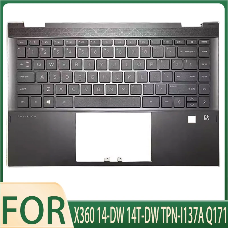 New For Pavilion X360 14-DW 14T-DW TPN-Q171 Laptop Palmrest Case Keyboard US English Version Upper Cover No backlight