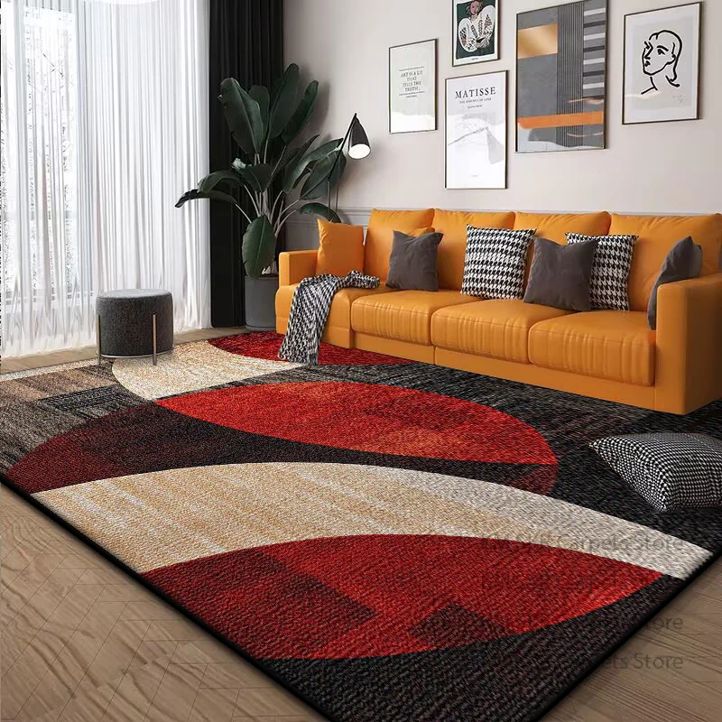 Geometry Abstract Carpets Living Room Modern Decoration Carpet Hall Sofa Side Foot Mat Room Decor Doorway Hallway Rug Washable