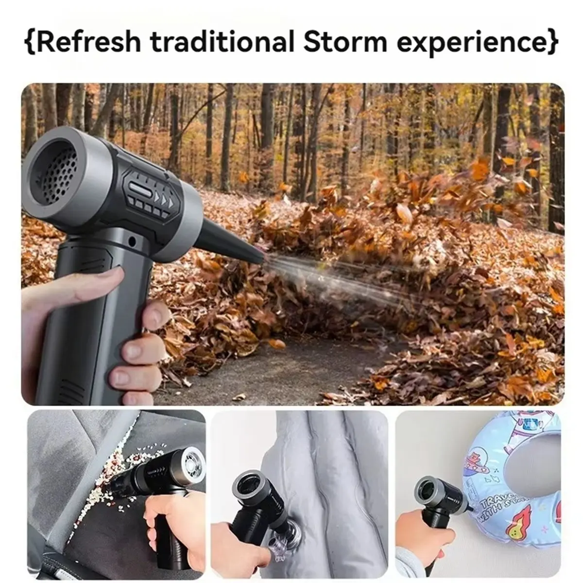 2 in 1 Handheld Fan Electric Air Blower Car Vacuum Cleaner Compressed Air Duster Speed 52M/S Fan