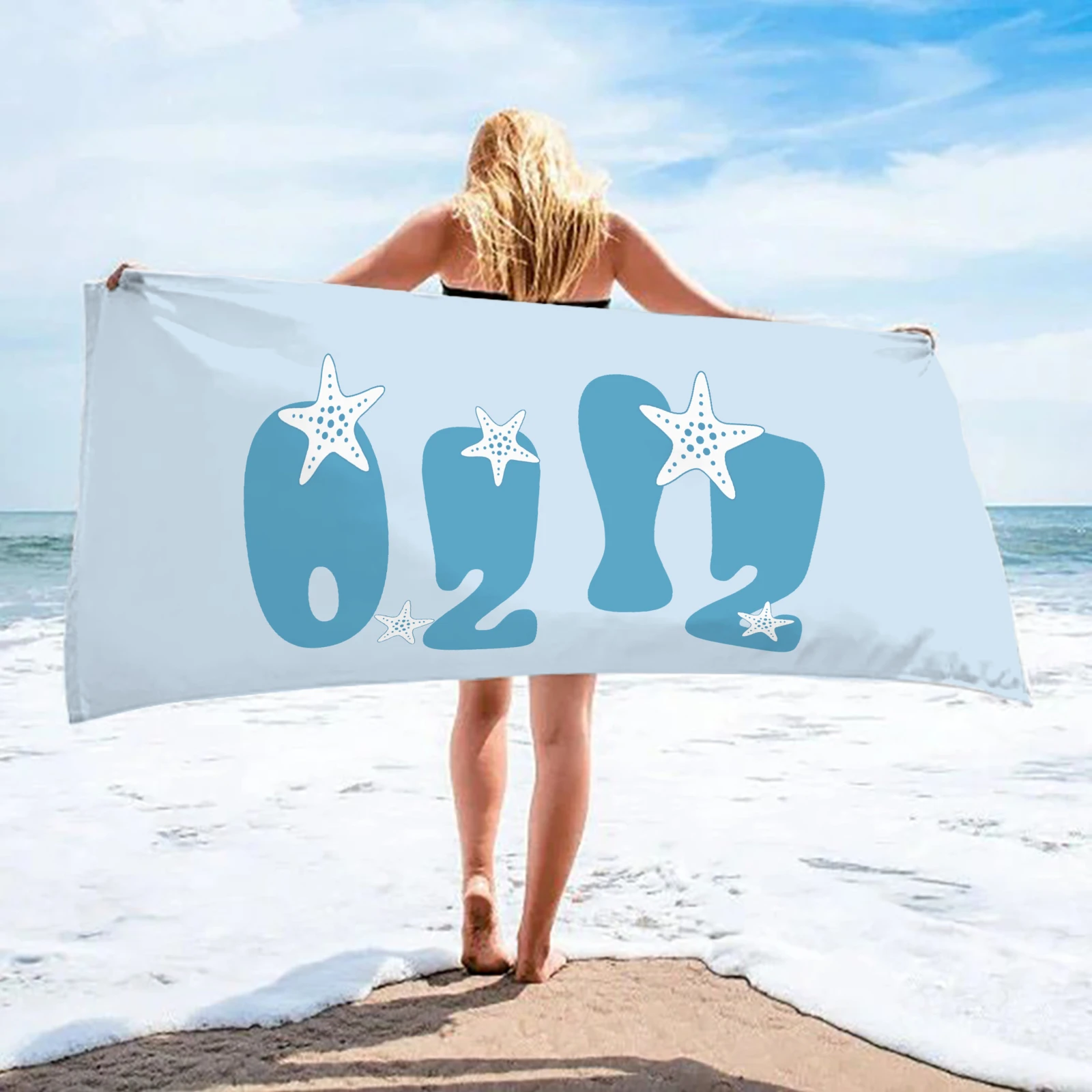 Fashion Custom Name Beach Towels Microfiber Towels Absorbent Quick-Drying Personalized Swim Towels Gift For Birthday Halloween