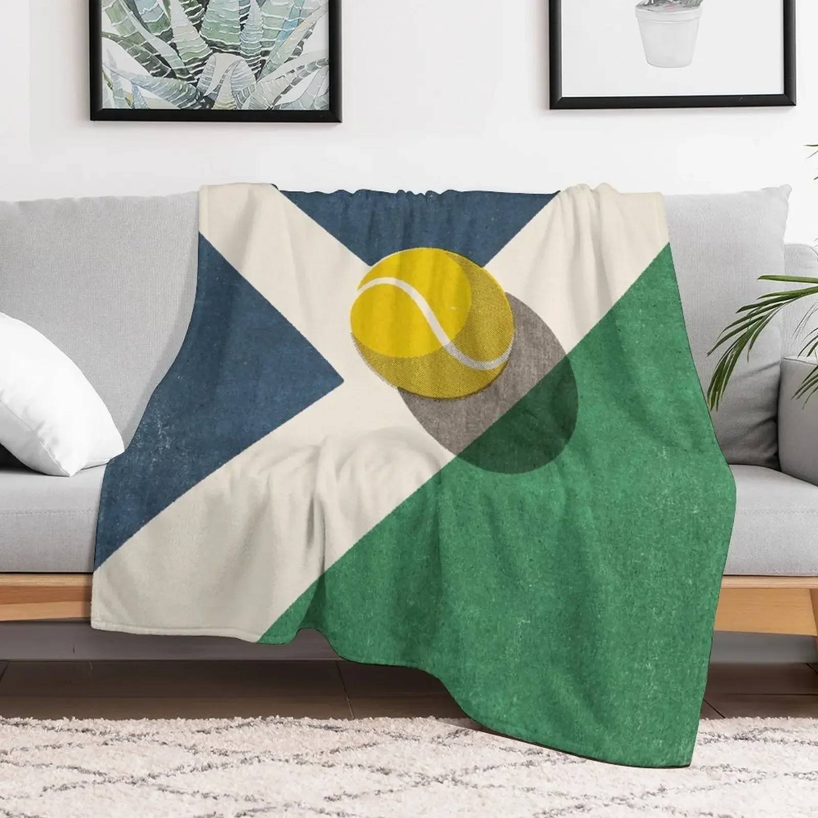 

BALLS / Tennis (Hard Court) Throw Blanket sofa bed Decorative Sofas Blankets