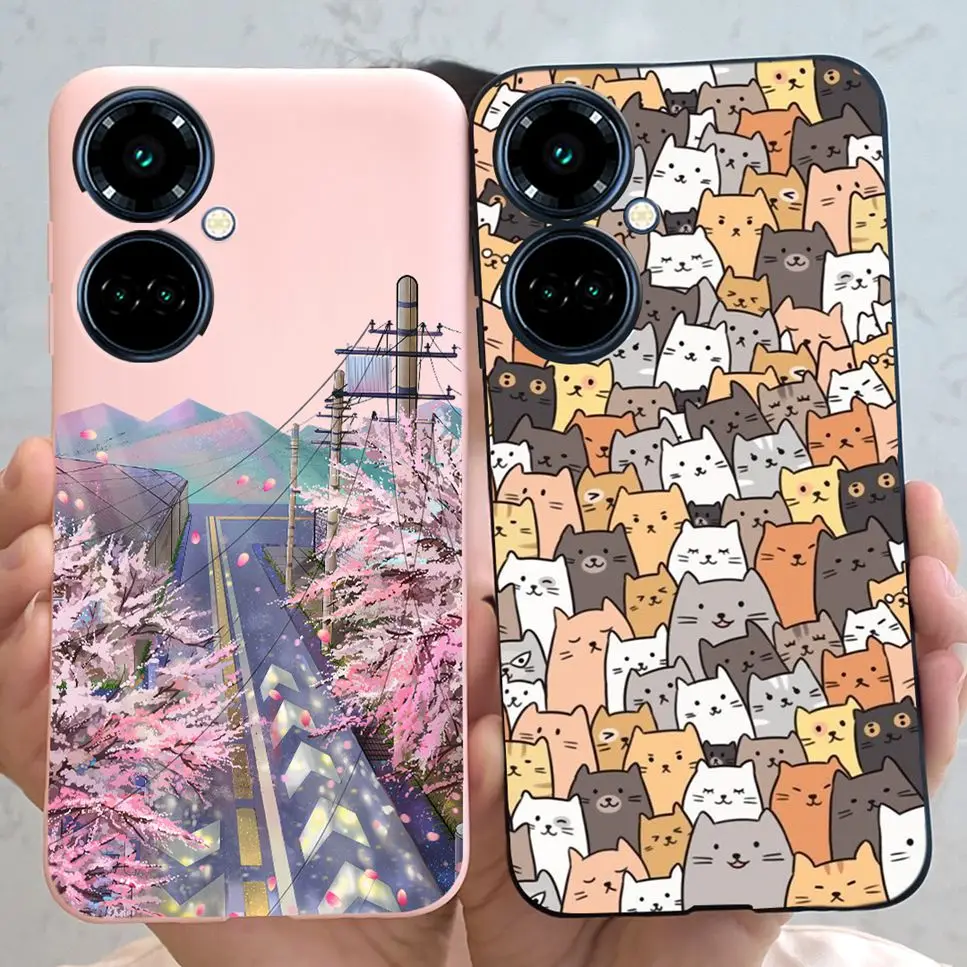 Tecno Camon 19 Pro 5G 6.8 인치 케이스, 부드러운 실리콘 블랙 핑크 커버, Camon 19 Camon 19 Pro CI7n 공룡 우주 비행사 전화 케이스